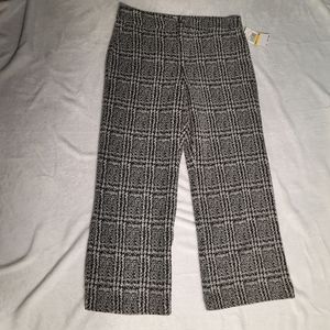 Michael Kors Alloy checked Crop pants  Size Medium NWT